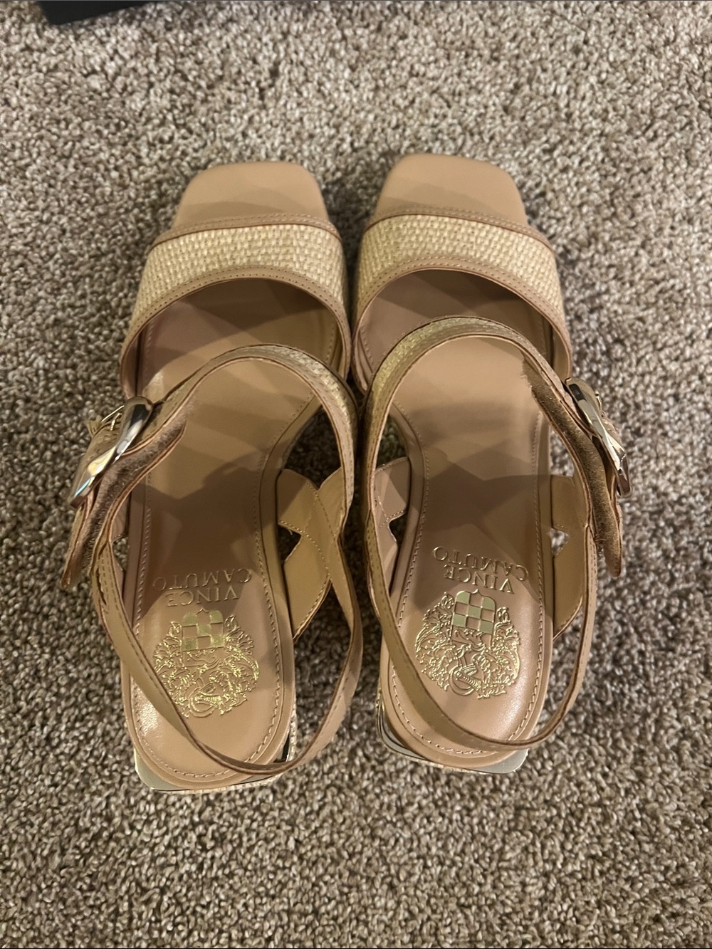 Vince Camuto Helcey Slingback Wedge in Natural - Picture 5 of 7